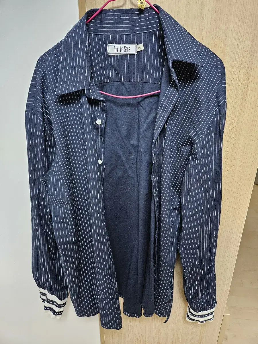 트립르센스 셔츠 CUFFS LINE OVER SHIRTS NAVY